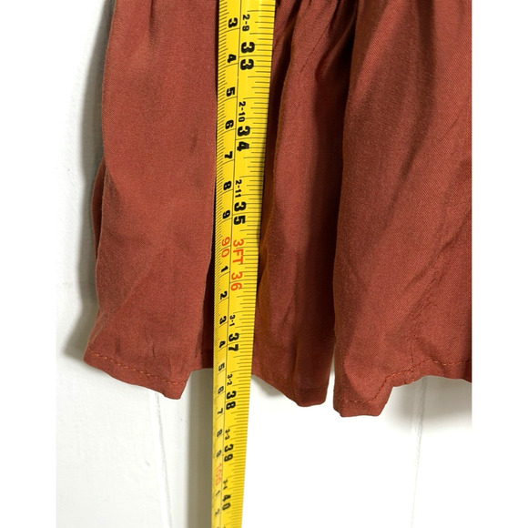 RusttyDustty Embroidered Boho Babydoll Dress Size 1X Burnt Orange Cottage New - Picture 5 of 12